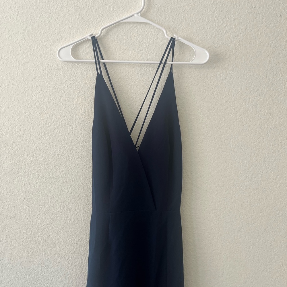 NWT Wayf Navy Blue Scrappy Hayden Dress Size Small Maxi Slit‎ - Picture 6 of 10